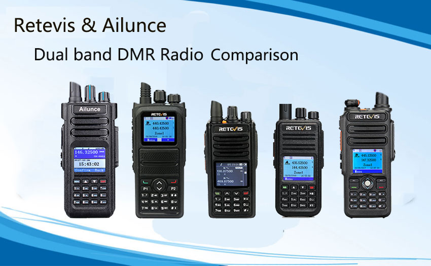 Retevis & Ailunce Dual Band DMR radio comparison